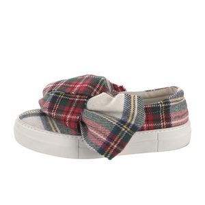 Joshua Sanders Canvas Plaid Print Sneakers/8